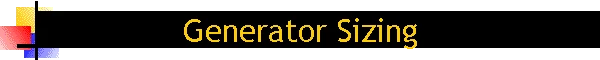 Generator Sizing